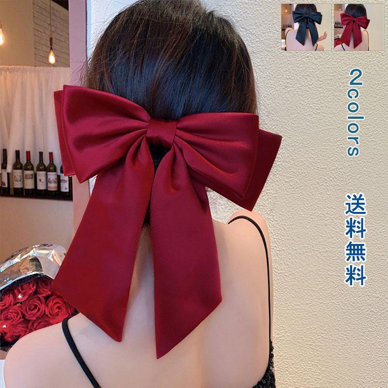 バレッタ リボン 大きめ ヘアクリップ ヘアアレンジ ヘア バレッタ リボン 大きめ ヘアクリップ ヘアアレンジ ヘア