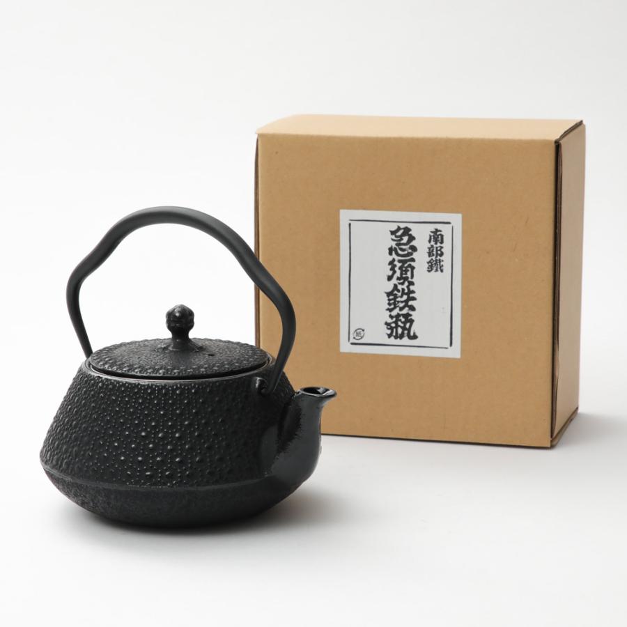鉄瓶 鉄急須 南部鉄器 腰張型亀甲アラレ 0.5L 及甚 白湯 日本製 鉄分