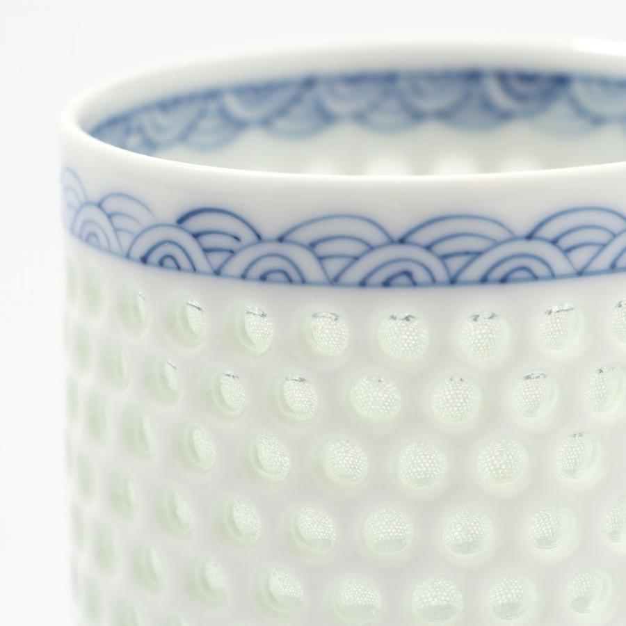 水晶青海波 湯呑 化粧箱入り 蛍手 : 京都匙亀 - 通販 - Yahoo