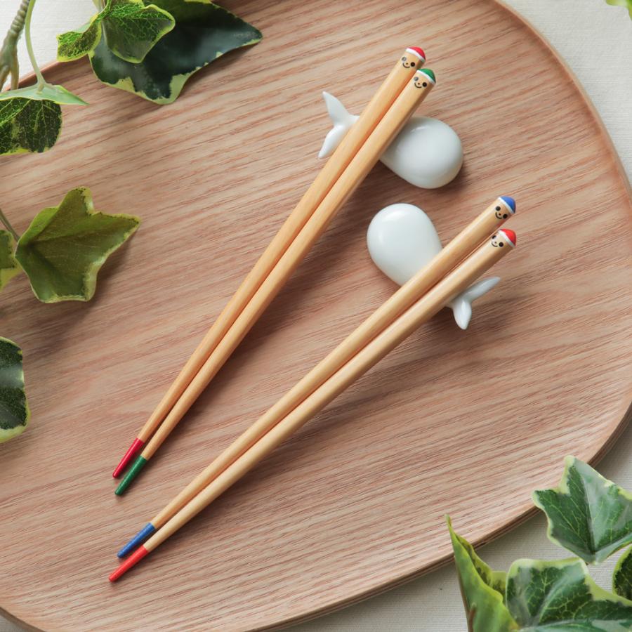 食洗箸 トイミックス ブルーxオレンジ、レッドxグリーン 18cm 子供箸