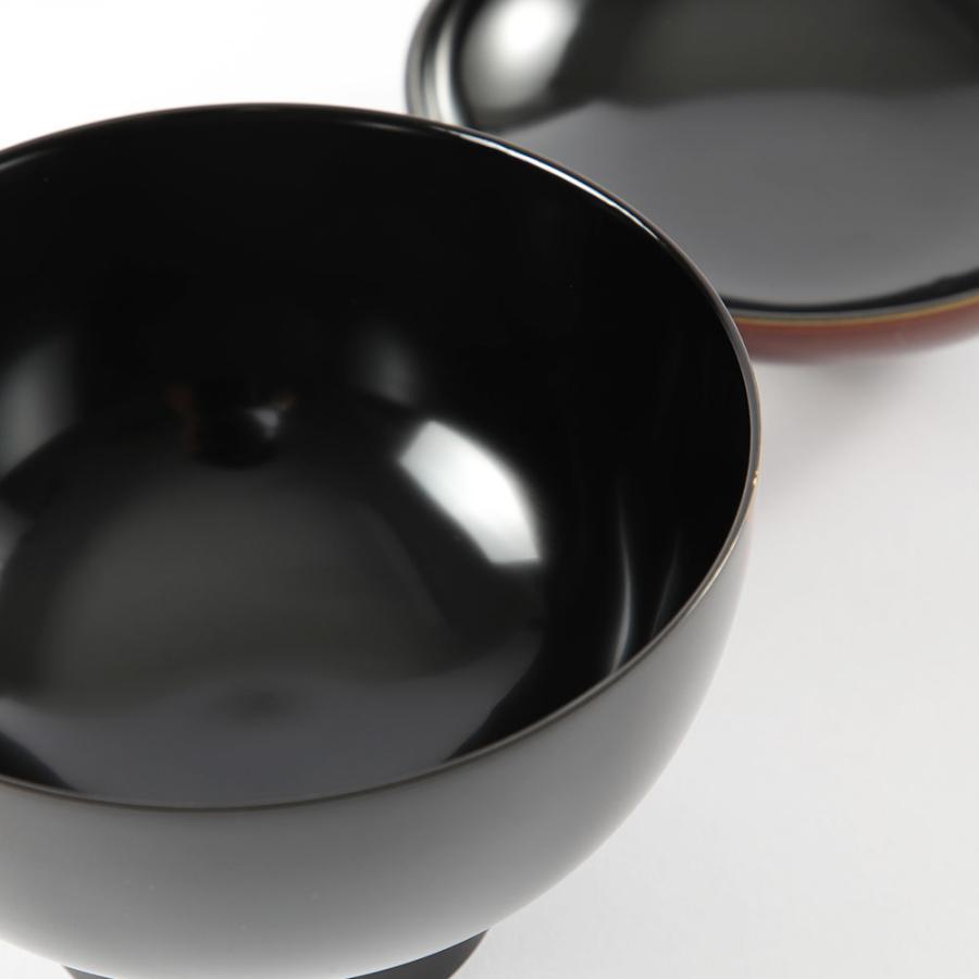 雑煮椀 井助商店 日月雑煮椀2個セット 白檀塗 漆塗り 単品 日本製 蓋