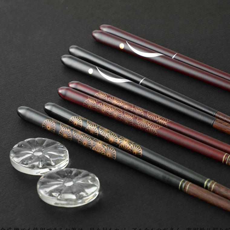 食洗機対応 箸ギフト 箸置き付き 若狭塗箸 選べる高級箸ギフト