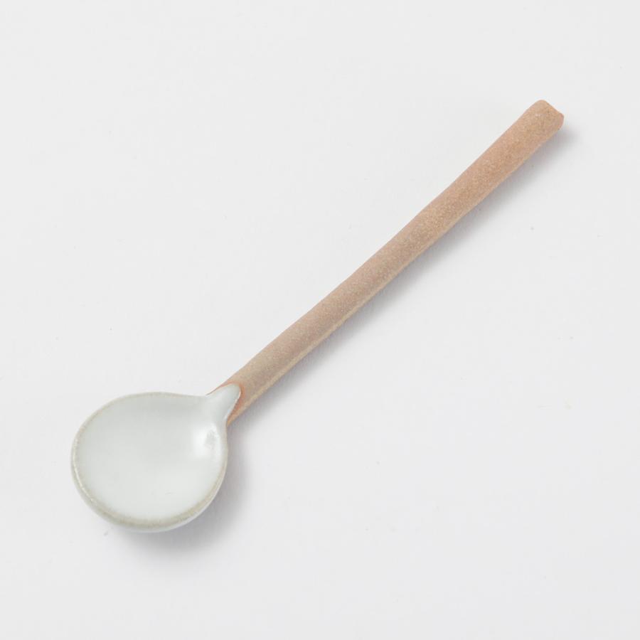 こばやしゆふ　スプーン大　陶器 陶器のコーヒースプーン グリーン イエロー ブルー ピンク