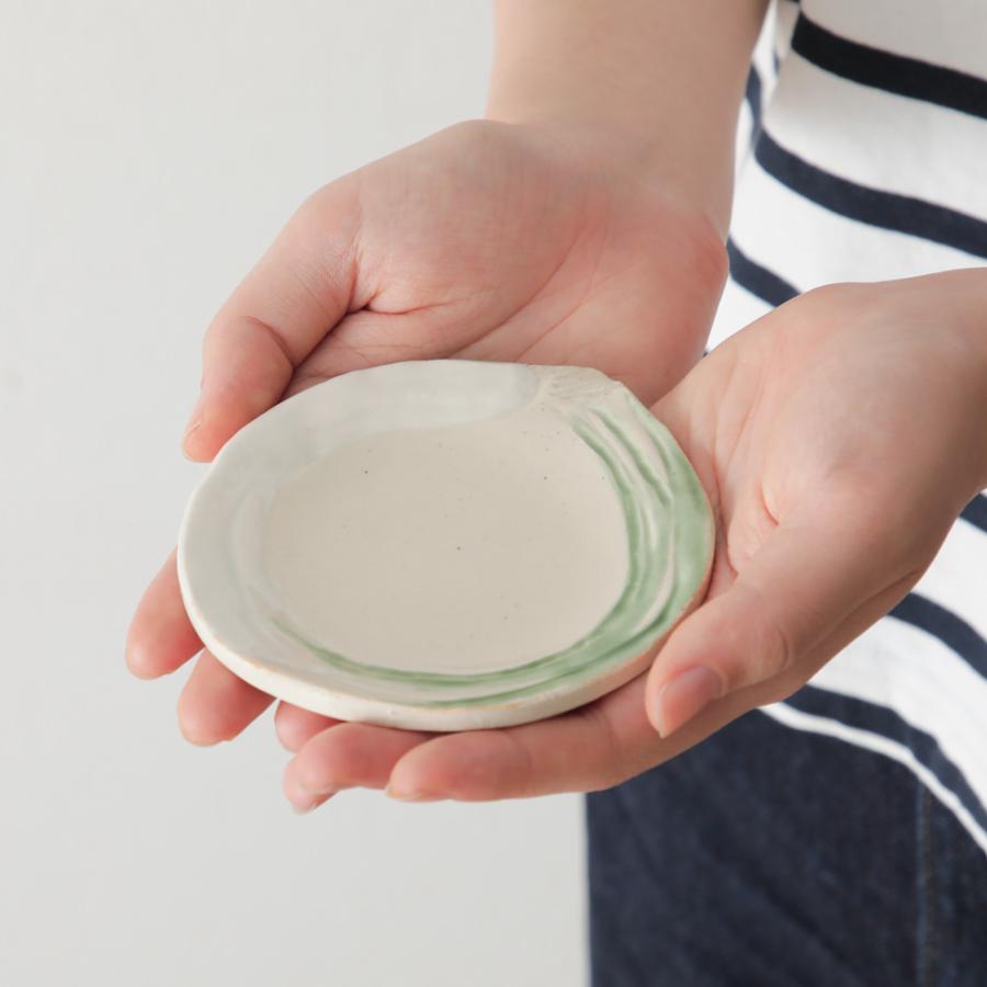 六兵衛窯 京野菜小皿 九条ねぎ 清水焼 ハンドメイド 日本製 京都