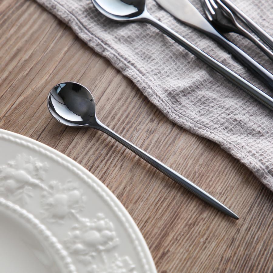 SUGATA スプーン スモール ホワイト/ブラック/シルバー ティースプーン