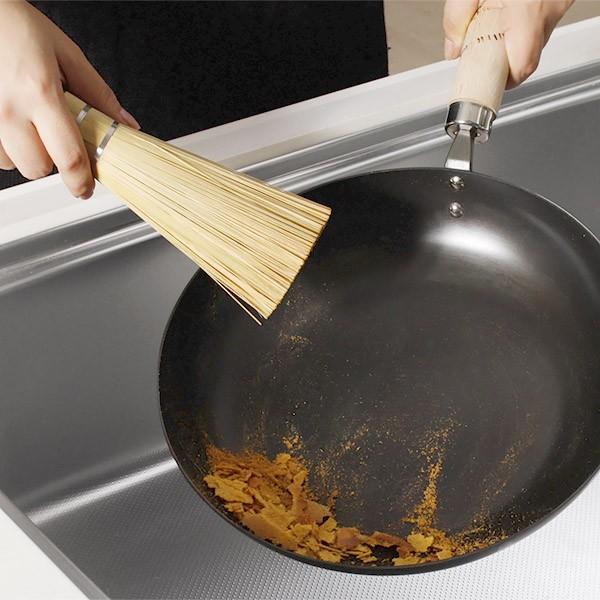 鉄のフライパンや中華鍋の掃除道具 天然竹ササラ 爆買 : 京都匙亀