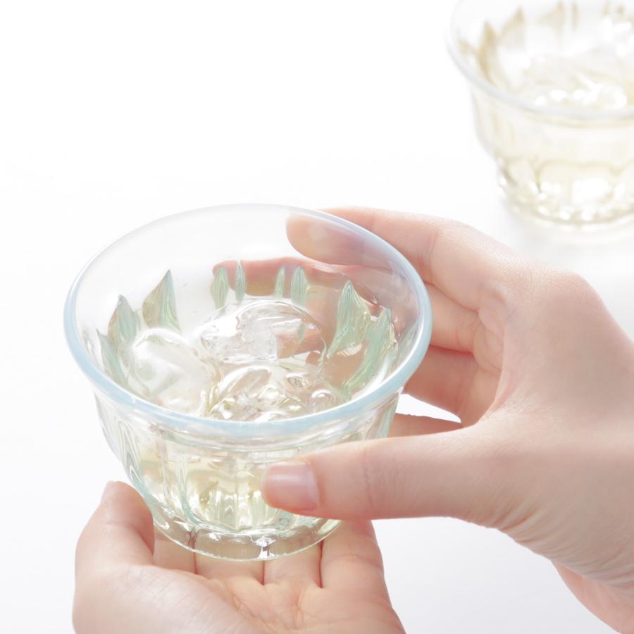 廣田硝子 雪の花 冷茶グラス コップ レトロ 湯呑 : 京都匙亀