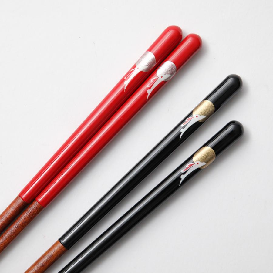 プレゼント 兵左衛門 箸セット 幸せの白うさぎ(月とうさぎ) 結婚祝い