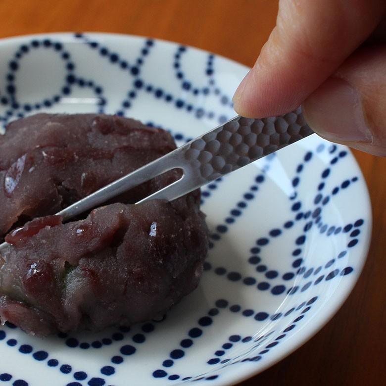 槌目（つちめ）柄のピックフォーク シルバー 日本製 オールステンレス