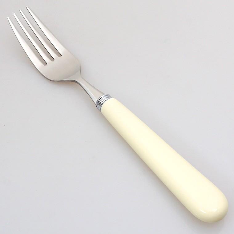 オフホワイト デザートフォーク 日本製 セラミック 太め 持ちやすい