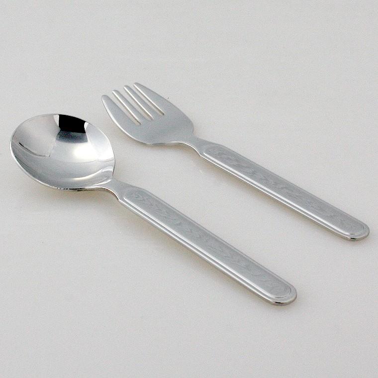 Christofle 子供用スプーンとフォークセット ベベ ベビーカトラリーセット