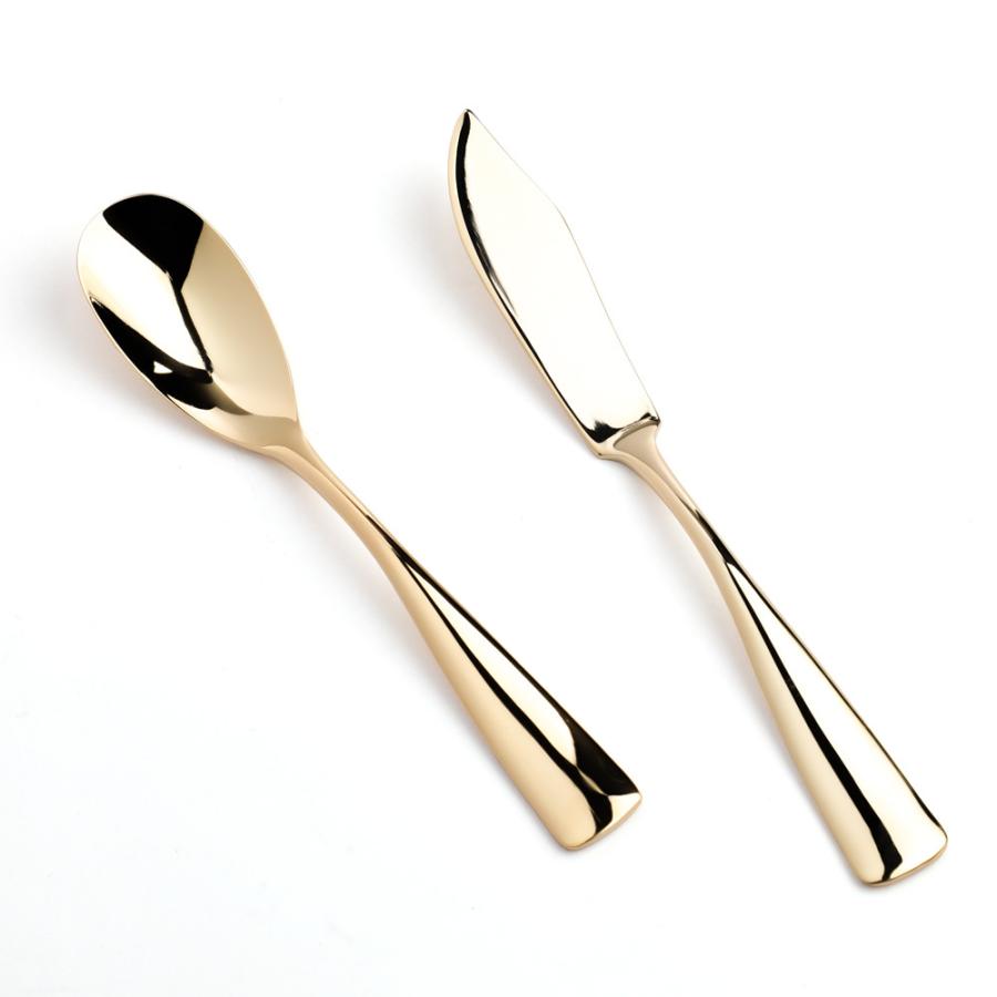 COPPER the cutlery Gold mirror アイススプーン バターナイフ2本セット ゴールドミラー (名入れ)  :sa-4992827205033:京都匙亀 通販 