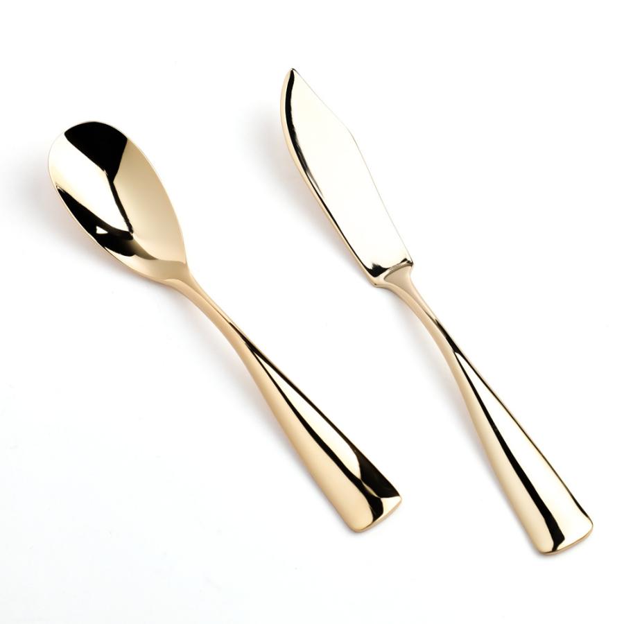 Copper The Cutlery Gold Mirror アイススプーン バターナイフ2本セット カパーザカトラリー ゴールドミラー メール便は送料無料 名入れok Sa 京都匙亀 通販 Yahoo ショッピング