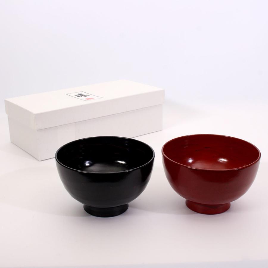 汁椀 石川漆宝堂 弥生汁椀ペアセット 曙と根来 山中塗 工芸品 漆器 椀