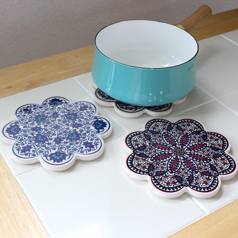 鍋しき トルコ製トリベット IZNIK 鍋敷き 爆買 : 京都匙亀 - 通販