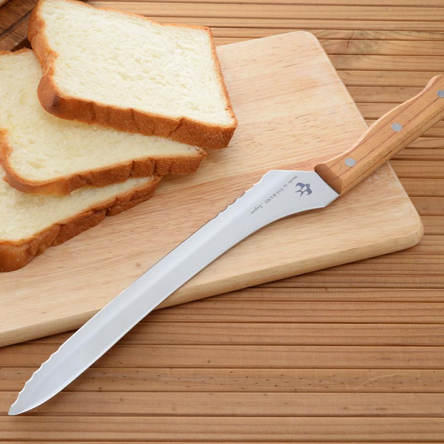 つばめのパンナイフ 燕三条 ブレッドナイフ 日本製 木柄 波刃 : 京都匙