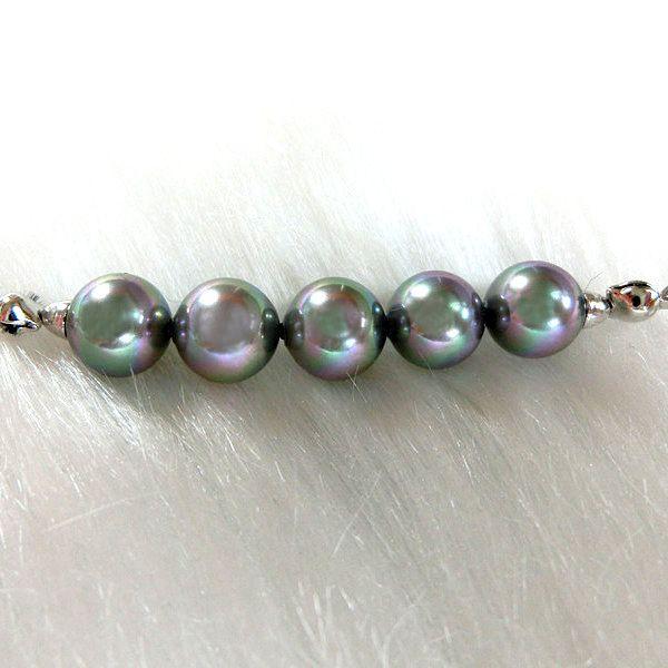 パールネックレス マジョリカ グレー８ｍｍ 88，89，90，91，92
