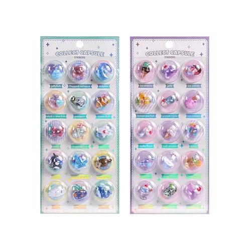 KRGNPLE ボンボンドロップシール ぷくぷくシール 2 枚 3D 浮き彫り