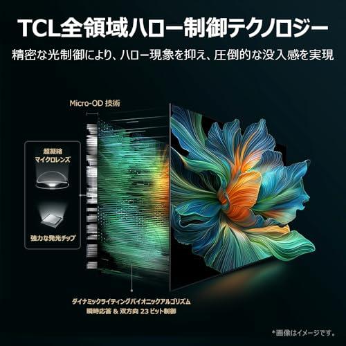 ネット限定】TCL 65V型 テレビ 4K 量子ドット MiniLED 倍速 65Q6C