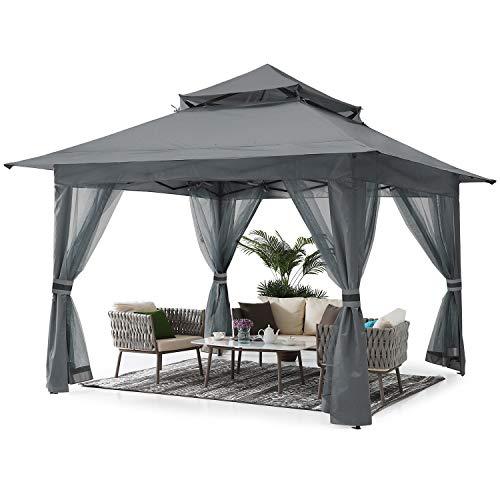 ABCCANOPY ワンタッチタープテント 3mx3m センターロック付き サイド