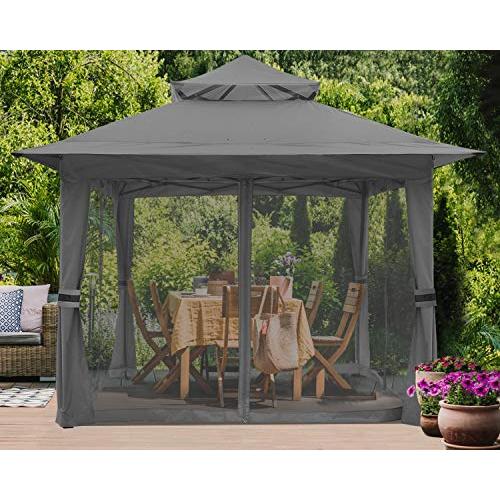 ABCCANOPY ワンタッチタープテント 3mx3m センターロック付き サイド