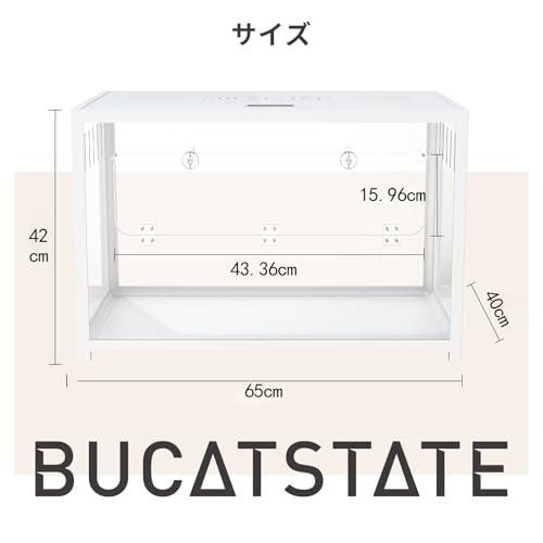 BUCATSTATE ハムスター ケージ メタル製 65cm クリア 透明 水槽タイプ