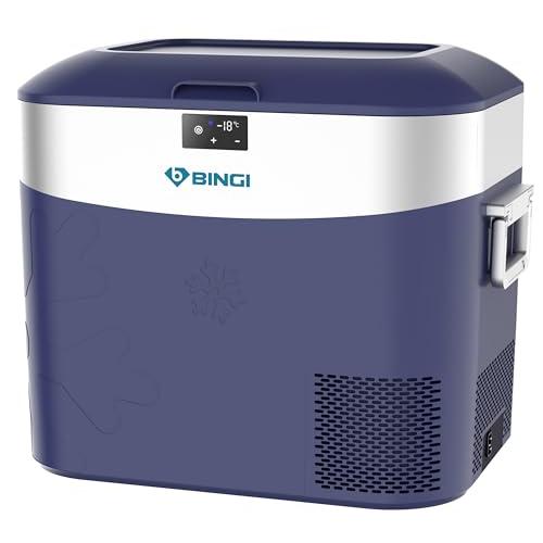 ポータブル車載冷凍冷蔵庫 BINGI ポータブル冷蔵庫 22L 車載冷蔵庫 コンプレッサー式 急速冷凍