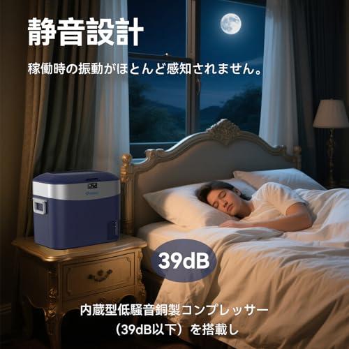 BINGI ポータブル冷蔵庫 22L 車載冷蔵庫 コンプレッサー式 急速冷凍