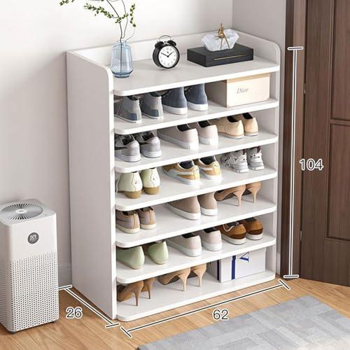 シューズラック 下駄箱 5段/6段/7段/8段 大容量 10?24足収納 スリム 省スペース 奥行26cm 幅42/62cm 高さ72?120c_5