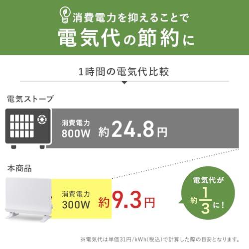 スリーアップ ミニパネルヒーター トイレ・脱衣所専用 300W ポカポカ暖