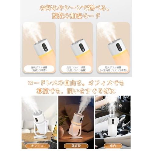 ネット限定】卓上 小型 加湿器【2025新モデル・多機能加湿器】超音波式 