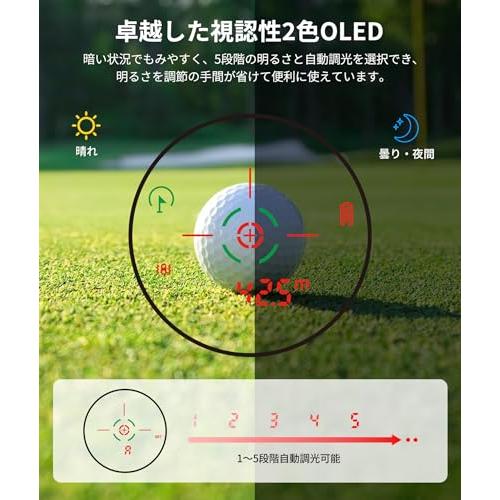 【美品】SILLAID VM2 OLED赤緑表示 SILLAID ゴルフレーザー距離計 mini VM2 赤緑色表示 OLED 3点間距離
