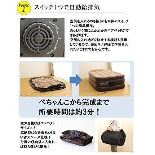 ビータ(Vita) 電動大気圏寝台 大気圏つや消し 一人用 御客さん用 電動吸いいれる式 約90秒 シングル 赤銅色