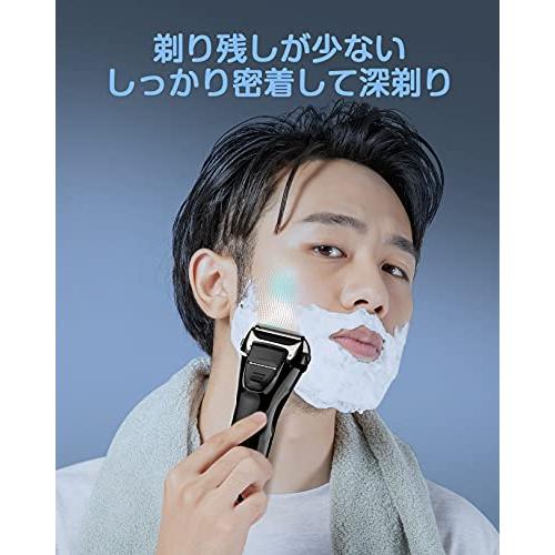 シェーバー メンズ 髭剃り 電動 電気シェーバー 往復式 ひげそり 3枚刃