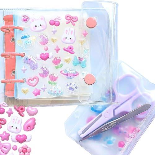AbonAbon シール帳 はがせる 専用台紙 6枚 収納袋付き 【小さいカバン