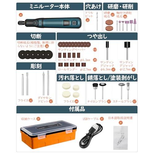 Housolution ミニルーター 50点セット リューター ミニグラインダー