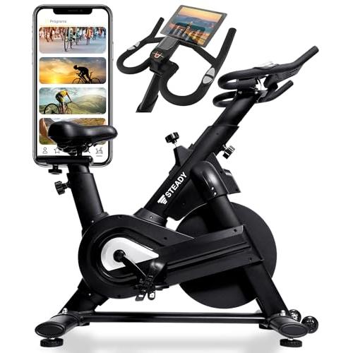 スピンバイク Plus【Zwift/アプリ連動/静音/組立簡単】 エアロバイク STEADY スピンバイク Plus/Pro【Zwift/アプリ連動/静音/組立簡単