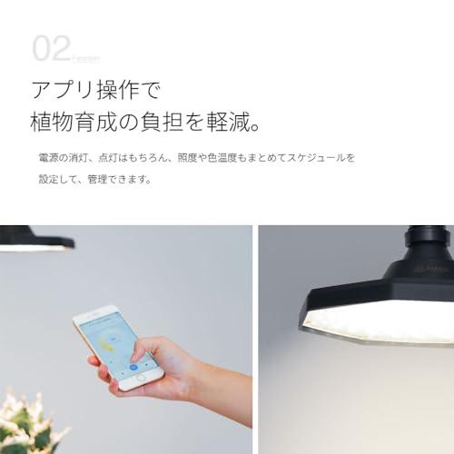 BARREL公式】ROKI-Octagon-50W ブラック 植物育成ライト LED パネル 高