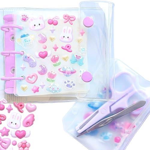 AbonAbon シール帳 はがせる シール専用台紙 6枚 チャック袋付き