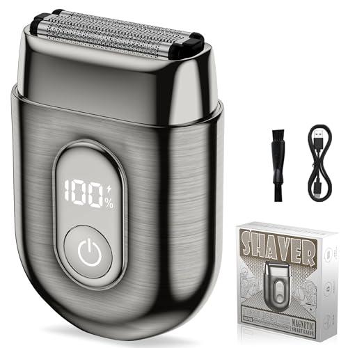 EchoByte 往復式電動シェーバー メンズ ひげそり フローティング3枚刃 乾湿両用 IPX7防水仕様 髭剃り 低振動＆静音設計 電気シェーバー コンパクト設計 LED残量表示 Type-C急速充電 ワンタッチロック機能搭載 120分連続駆動 出張・旅行・ EchoByte 往復式電動シェーバー メンズ ひげそり フローティング3枚刃