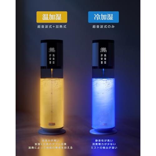 加湿器 大容量 12L 【2025新モデル 加熱＆超音波式 5重除菌浄化 8段階