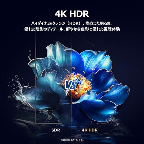 ネット限定】TCL 50V型 テレビ 4K 液晶 50V6C Wチューナー内蔵 HDR10