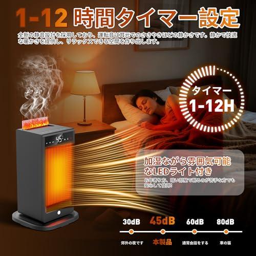 2025新登場 1200W大風量 超音波加湿機能セラミックヒーター