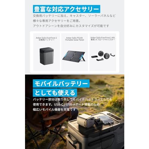 Anker Solix EverFrost 2 40L Electric Cooler ポータブル冷蔵庫 世界最長冷却持続時間 コンパクト 一般の画像