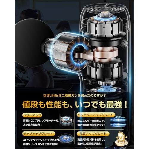 LIHILIS筋膜リリースガン【権威のトレーナー＆整体院長監修】6段階超 