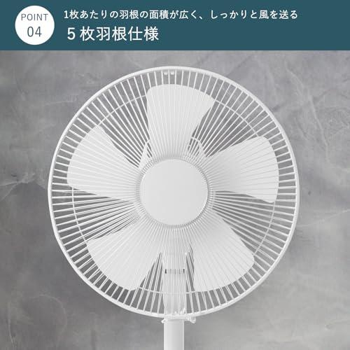 山善] 扇風機 リビング 左右自動首振り 押しボタンスイッチ 風量3段階