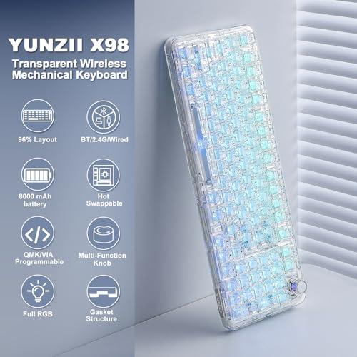 YUNZII X98 QMK/VIA対応 ワイヤレス メカニカルゲーミングキーボード