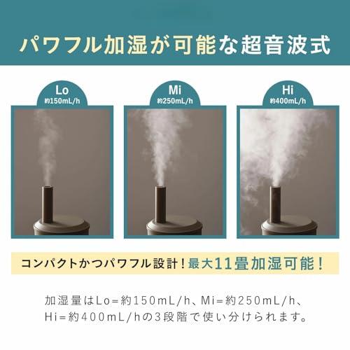 BRUNO ブルーノ 加湿器 ハイブリッド 超音波式 3L 最大400ml/h 20時間