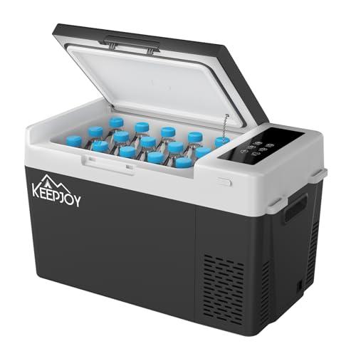 24L ポータブル車載冷蔵庫 コンプレッサー式【美品】 KEEPJOY 車載冷蔵庫 24L ポータブル冷蔵庫 コンプレッサー式 急速冷凍