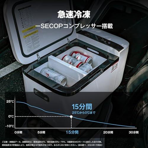 ICECO GO20W 車載冷蔵庫 20L -18℃〜10℃ 急速冷凍 ポータブル冷蔵庫 5年